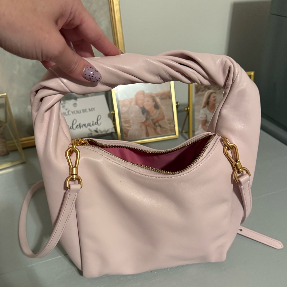 Kate spade twirl leather top Pink bag used 5 times